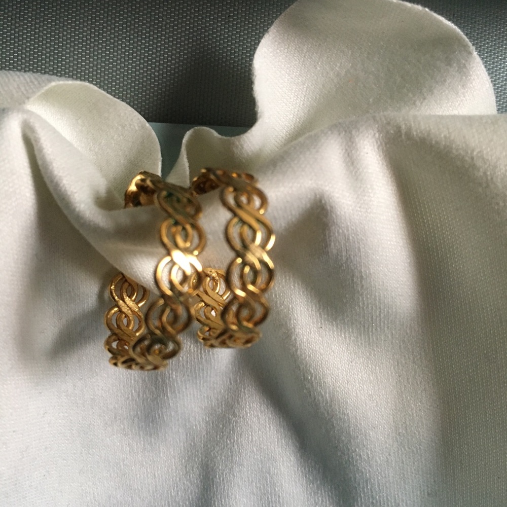 Gold tone earrings